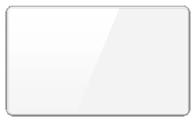 BLANK COVER 6X3 TEMPERED GLASS GLOSS WHITE