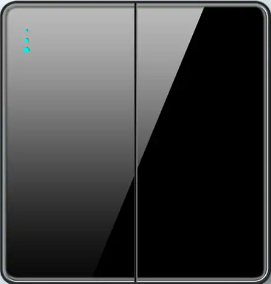 SWITCH 2G INT TEMPERED GLASS GLOSS BLACK
