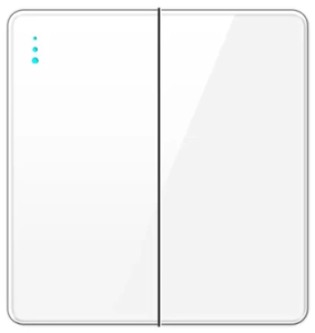 SWITCH 2G INT TEMPERED GLASS GLOSS WHITE