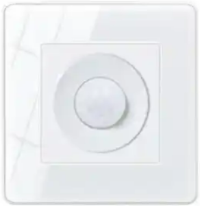 PRESENCE SENSOR 3X3 TEMPERED GLASS GLOSS WHITE