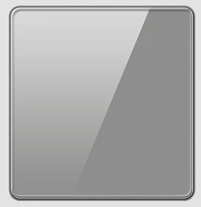 BLANK COVER 3X3 TEMPERED GLASS GLOSS GREY