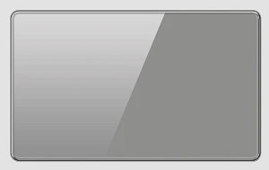 BLANK COVER 6X3 TEMPERED GLASS GLOSS GREY