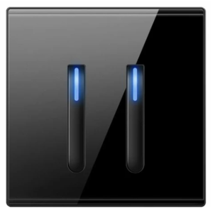 PIANO SWITCH 2G 2W GLOSS BLACK