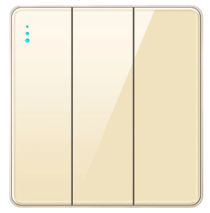 SWITCH 3G 2W TEMPERED GLASS CHAMPAGNE GOLD
