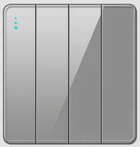 SWITCH 4G 2W TEMPERED GLASS GLOSS GREY