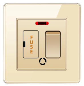 SWITCH DP 13A TEMPERED GLASS CHAMPAGNE GOLD