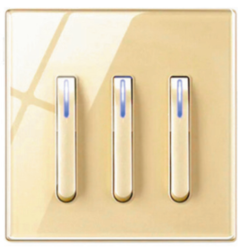 PIANO SWITCH 3G 2W CHAMPAGNE GOLD