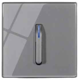 PIANO SWITCH 1G 2W GLOSS GREY