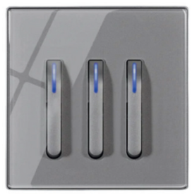 PIANO SWITCH 3G 2W GLOSS GREY