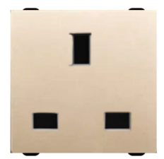 SINGLE SOCKET OUTLET CHAMPAGNE GOLD