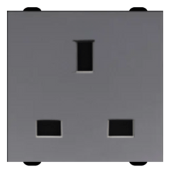 SINGLE SOCKET OUTLET GREY