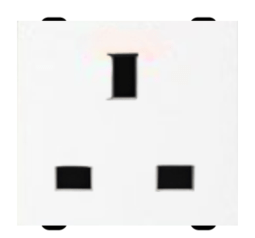 SINGLE SOCKET OUTLET WHITE