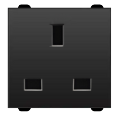 SINGLE SOCKET OUTLET BLACK