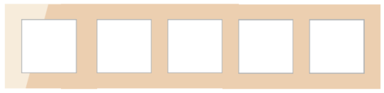MODULAR FRAME 12 MODULE TEMPERED GLASS CHAMPAGNE GOLD