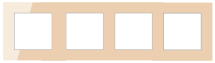 MODULAR FRAME 8 MODULE TEMPERED GLASS CHAMPAGNE GOLD
