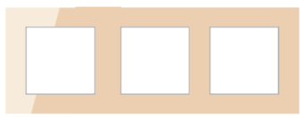 MODULAR FRAME 6 MODULE TEMPERED GLASS CHAMPAGNE GOLD
