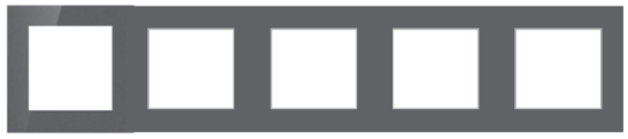 MODULAR FRAME 12 MODULE TEMPERED GLASS GREY