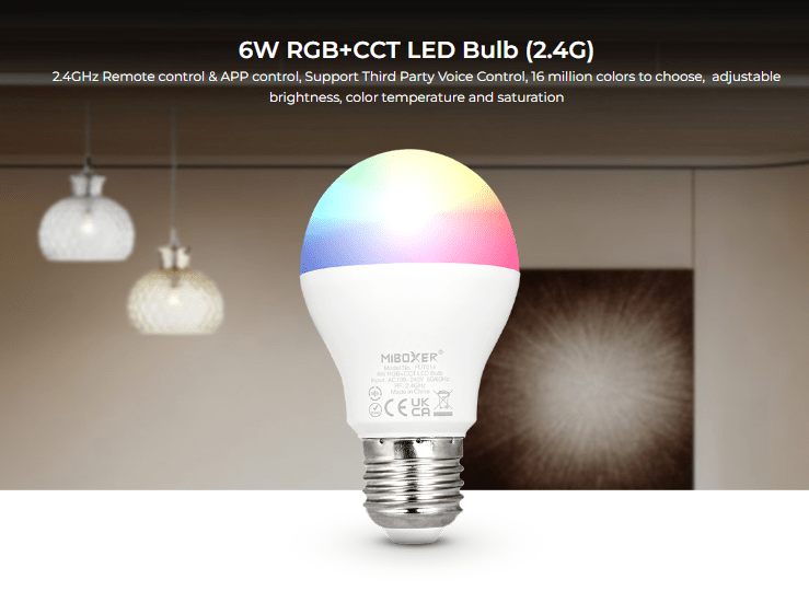 LED BULB SPOTLIGHT 6W RGB+CCT (2.4Ghz RF)