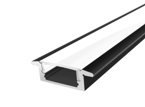 ALUMINIUM RECESSED PROFILE BLACK 2M