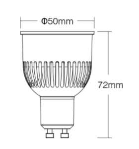 LED GU10 SPOTLIGHT 6W DUAL WHITE (2.4Ghz RF)
