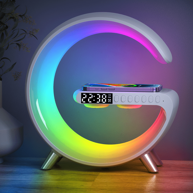 SMART DESK LAMP WITH WIRELESS CHARGER + SPEAKER WHITE