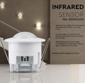 CEILING RECESSED MOUNTED SENSOR SWITCH