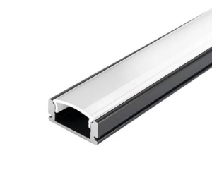 ALUMINIUM SURFACE PROFILE BLACK 2M (17X7MM)