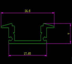 ALUMINIUM RECESSED PROFILE 2M
