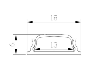 ALUMINIUM SURFACE PROFILE BENDABLE 2M