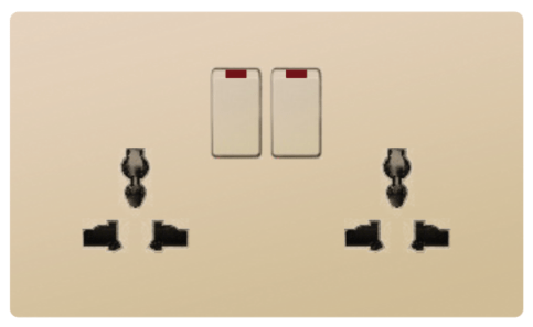 DOUBLE SOCKET OUTLET UNIVERSAL 