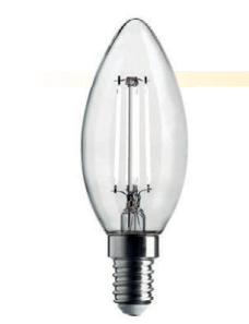 E14 3000K 4.5W WHITE FILAMENT
