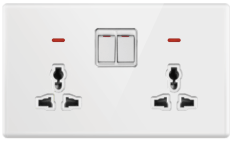 DOUBLE SOCKET OUTLET UNIVERSAL 