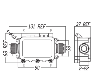 JUNCTION BOX 2 TERMINAL IP68