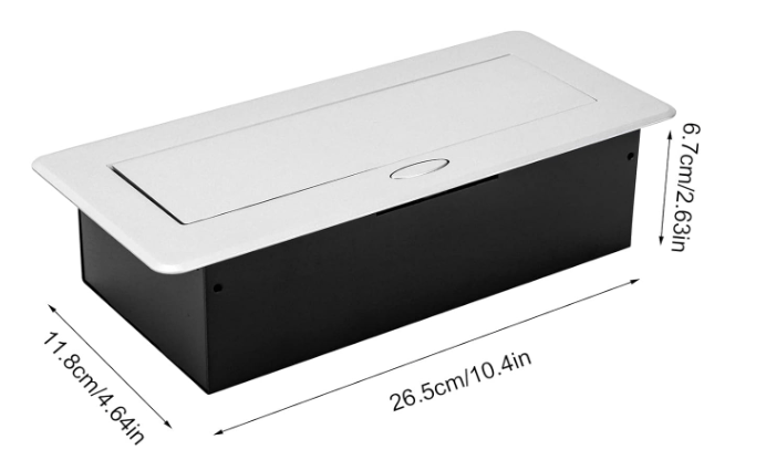 FLIP DOUBLE SOCKET OUTLET UNIVERSAL + USB 2.0 + TYPE C 