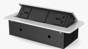 FLIP DOUBLE SOCKET OUTLET UNIVERSAL + USB 2.0 + TYPE C