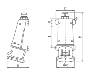 INDUSTRIAL SOCKET OUTLET 3PH 63A 5 PIN 6H IP67 WALL MOUNTED
