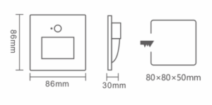 KD-LSLC1-1.5W-CHROME-PIR