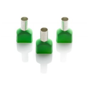FERRULE DOUBLE 16MM GREEN (1PCS)