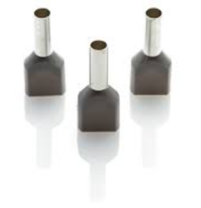 FERRULE DOUBLE 4MM GREY (100PCS)