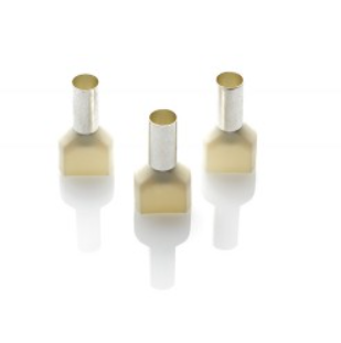 FERRULE DOUBLE 10MM MILKY WHITE (1PCS)