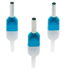 FERRULE DOUBLE 0.75MM BLUE (100PCS)