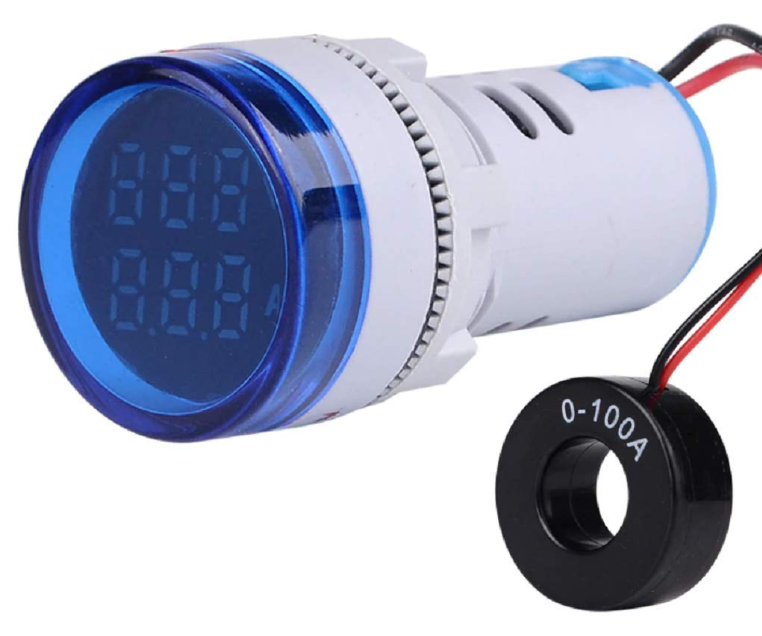 INDICATOR 22MM BLUE VOLTAGE/CURRENT
