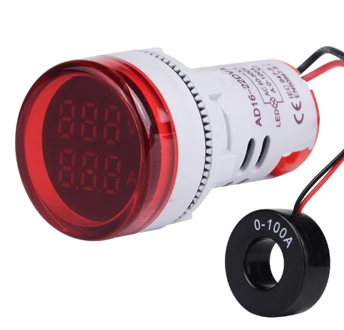 INDICATOR 22MM RED VOLTAGE/CURRENT