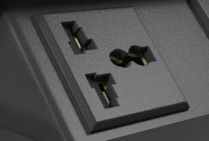 FLIP DOUBLE SOCKET OUTLET UNIVERSAL + USB 2.0 + TYPE C 