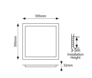 LED PANEL 600X600 CCT 240V AC 36W